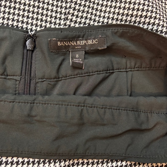 Banana Republic Houndstooth Pencil Skirt Size 8 Lined Back Slit - Picture 4 of 13